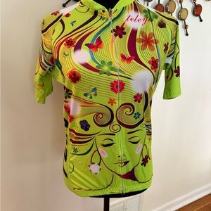 Vibrant Green Women's Cycling Top